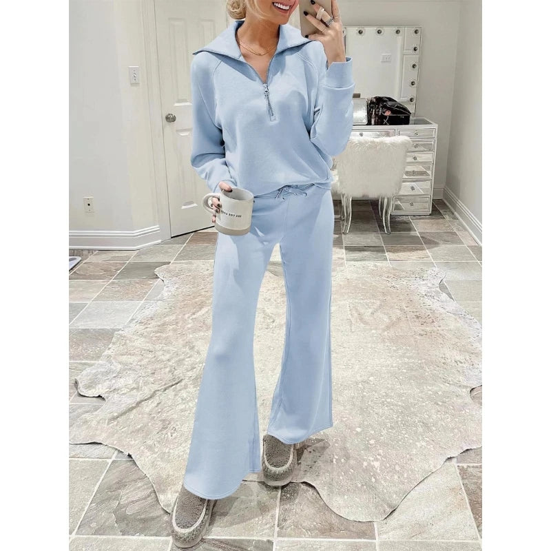 ASTRID - HOODIE AND WIDE LEG TROUSER SET
