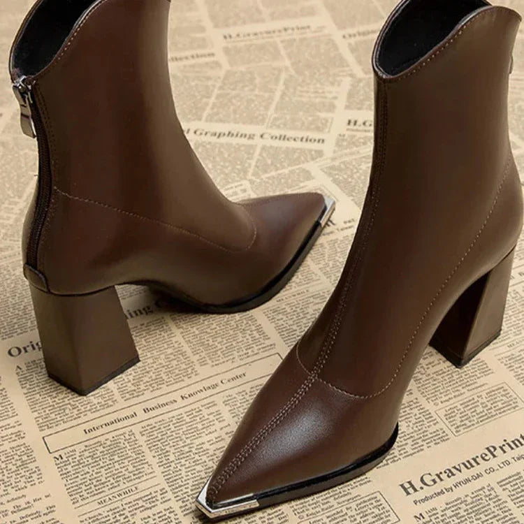 CAROL - CHROMED TIP BOOTS