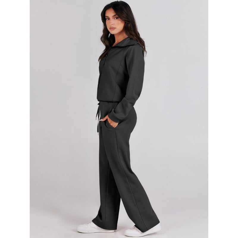 ASTRID - HOODIE AND WIDE LEG TROUSER SET