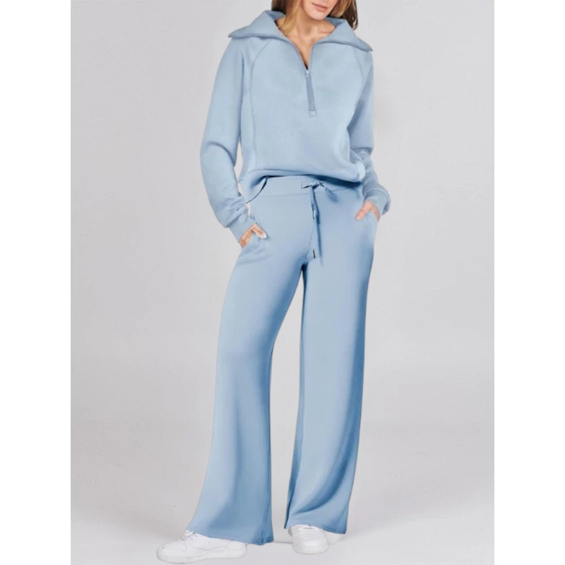 ASTRID - HOODIE AND WIDE LEG TROUSER SET
