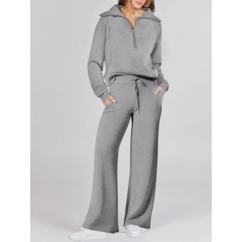 ASTRID - HOODIE AND WIDE LEG TROUSER SET