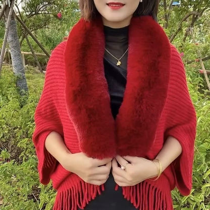 CARMINA - SYNTHETIC FUR SHAWL
