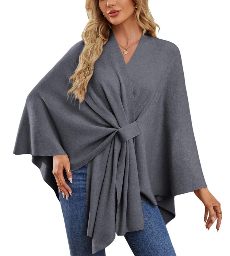 ANA - ELEGANT ASYMMETRICAL PONCHO