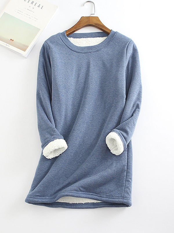 BELEN - LONG SWEATSHIRT WITH FLEECE LINING