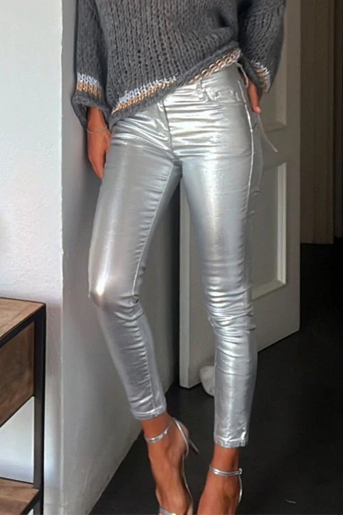 ESTHER - METALLIC SWEATER AND TROUSER SET