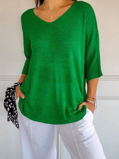 ROSA - LOOSE SWEATER THREE-QUARTER SLEEVES