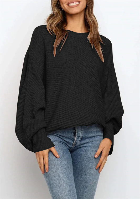 VICTORIA - OVERSIZED RIBBED KNIT SWEATER