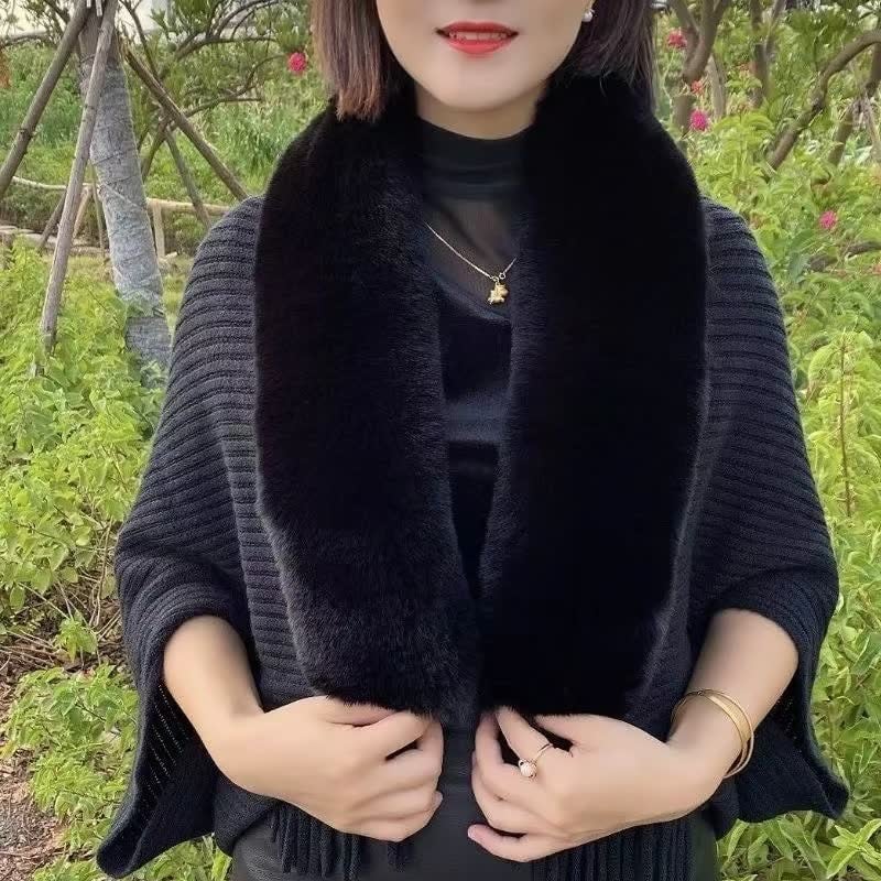 CARMINA - SYNTHETIC FUR SHAWL