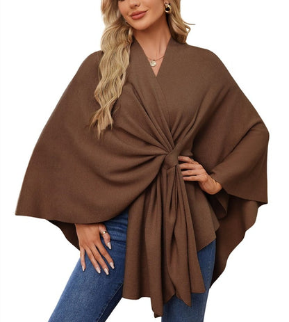 ANA - ELEGANT ASYMMETRICAL PONCHO