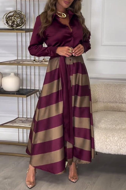 AIDA - ELEGANT STRIPED DRESS