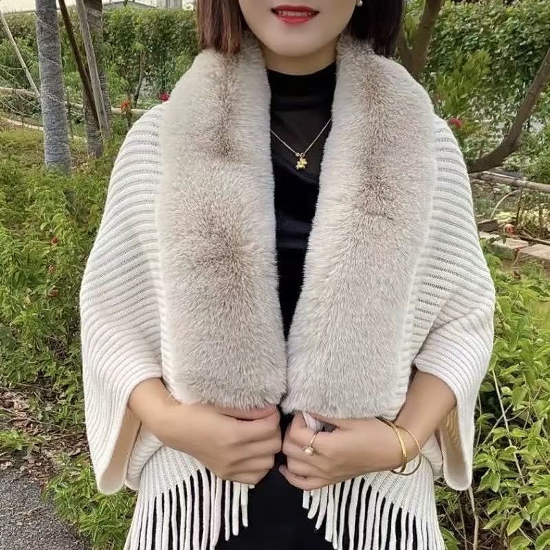 CARMINA - SYNTHETIC FUR SHAWL