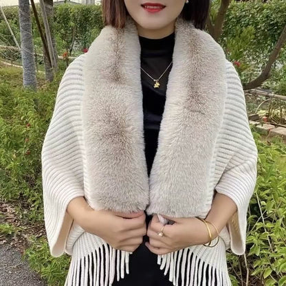 CARMINA - SYNTHETIC FUR SHAWL