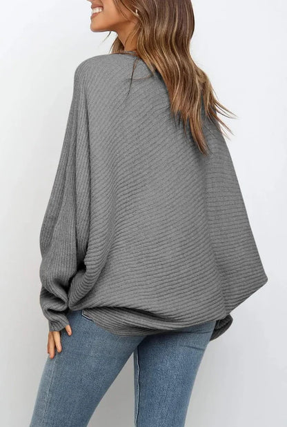 VICTORIA - OVERSIZED RIBBED KNIT SWEATER