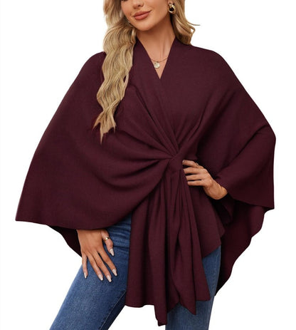 ANA - ELEGANT ASYMMETRICAL PONCHO