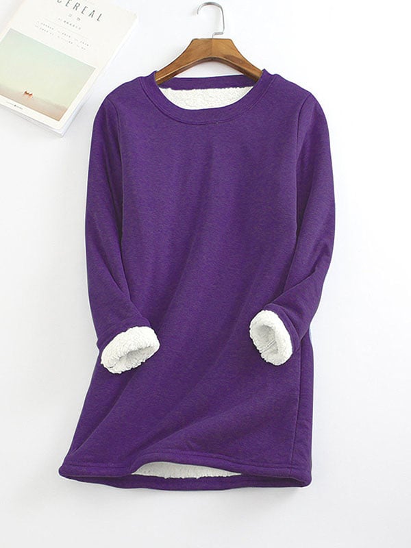 BELEN - LONG SWEATSHIRT WITH FLEECE LINING