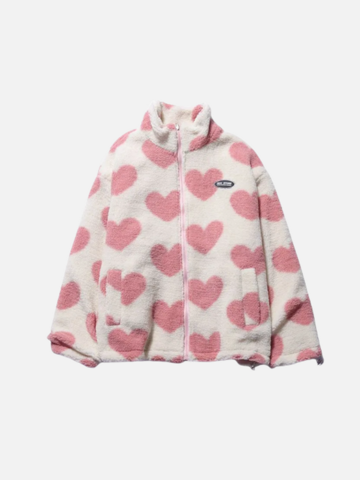 RITA - REVERSIBLE COAT WITH HEARTS