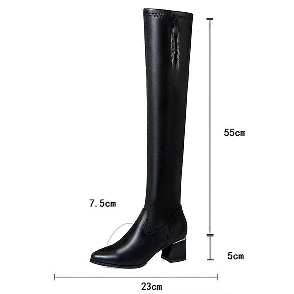 GALA - HIGH BOOTS WITH FLEECE LINING