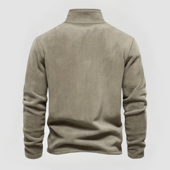 ALBERT - FLEECE SWEATER WITH HALF ZIP