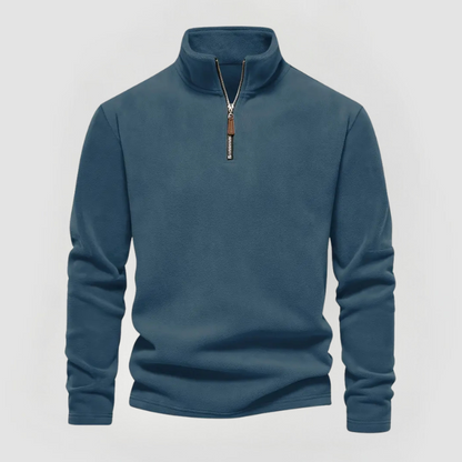 ALBERT - FLEECE SWEATER WITH HALF ZIP