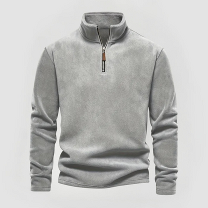 ALBERT - FLEECE SWEATER WITH HALF ZIP