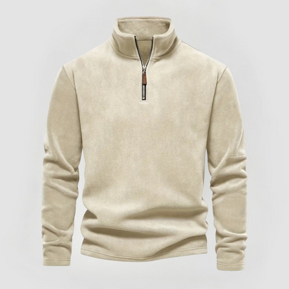 ALBERT - FLEECE SWEATER WITH HALF ZIP