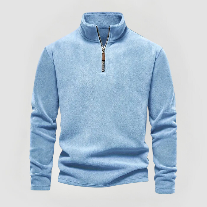 ALBERT - FLEECE SWEATER WITH HALF ZIP