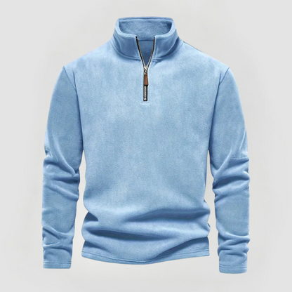 ALBERT - FLEECE SWEATER WITH HALF ZIP