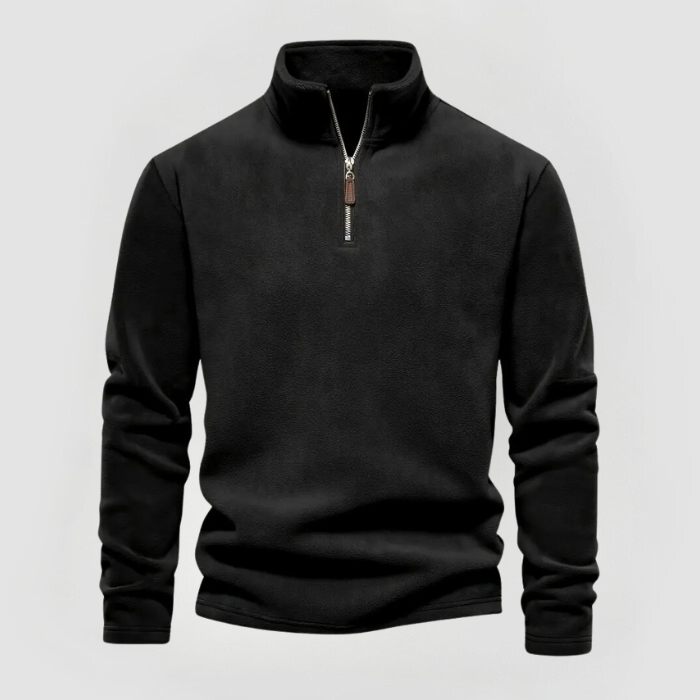 ALBERT - FLEECE SWEATER WITH HALF ZIP