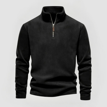 ALBERT - FLEECE SWEATER WITH HALF ZIP