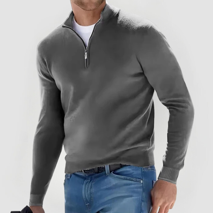 CARTER - HALF ZIP SOLID SWEATER