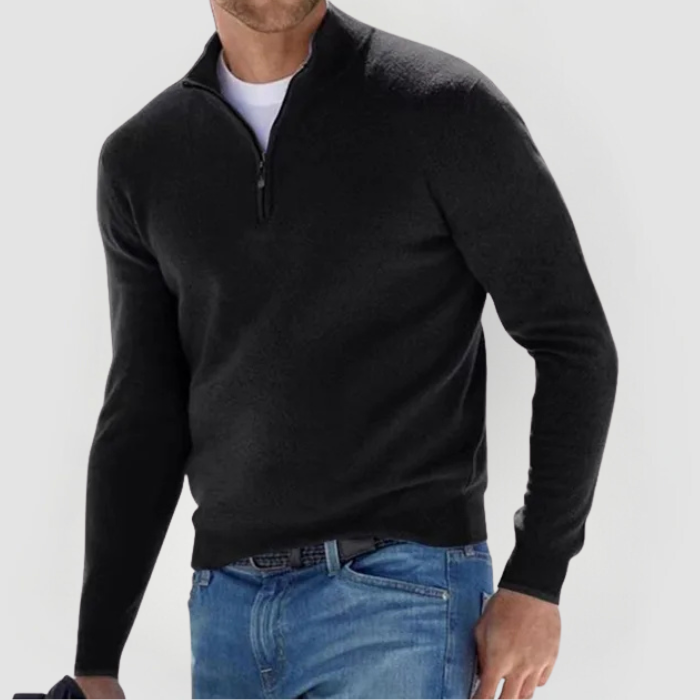 CARTER - HALF ZIP SOLID SWEATER