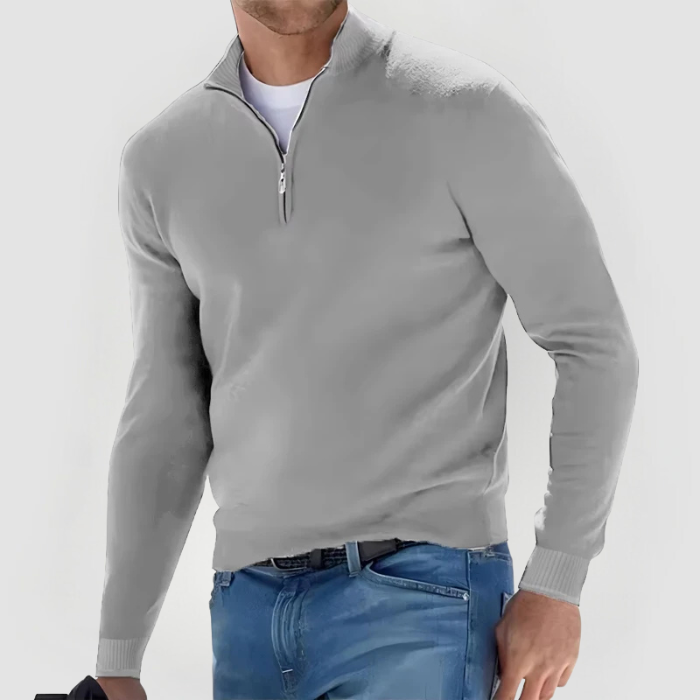 CARTER - HALF ZIP SOLID SWEATER