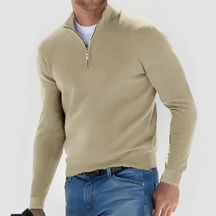 CARTER - HALF ZIP SOLID SWEATER