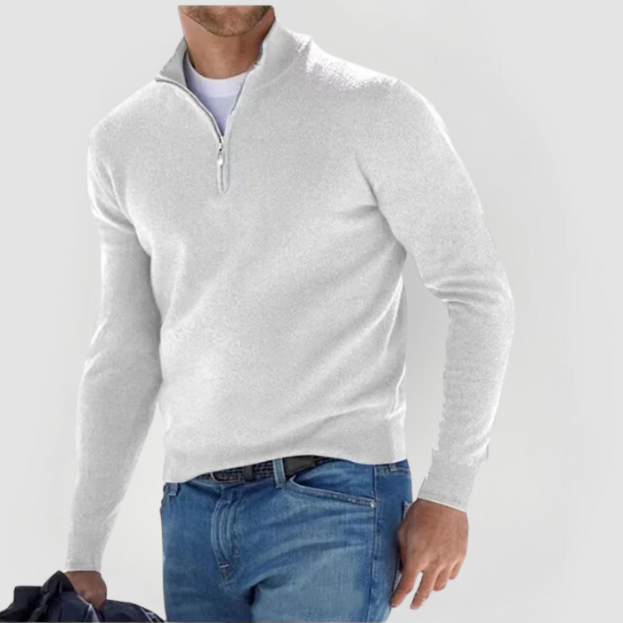 CARTER - HALF ZIP SOLID SWEATER