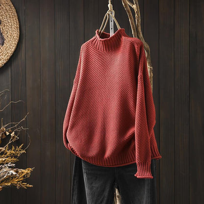 STACY - FUNNEL NECK KNITTED JUMPER