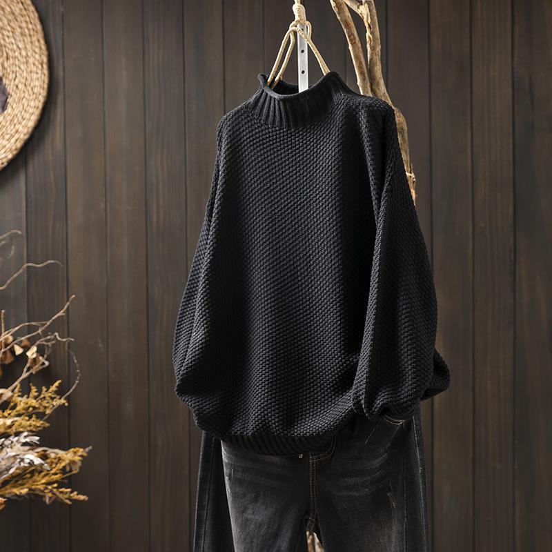 STACY - FUNNEL NECK KNITTED JUMPER