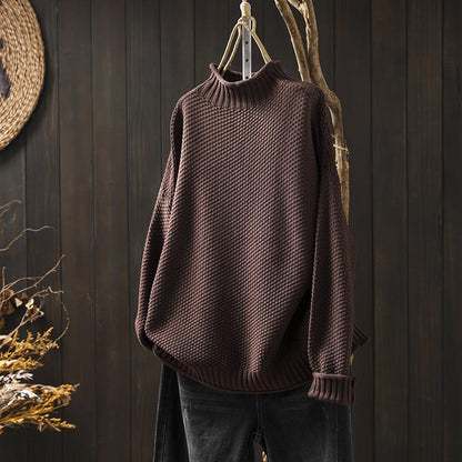 STACY - FUNNEL NECK KNITTED JUMPER