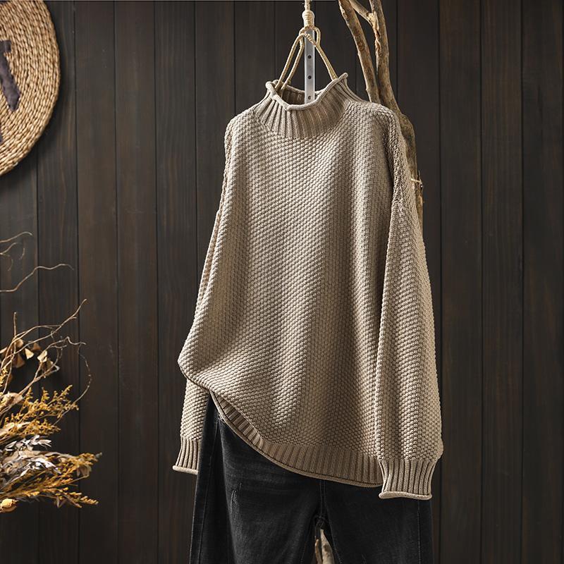 STACY - FUNNEL NECK KNITTED JUMPER