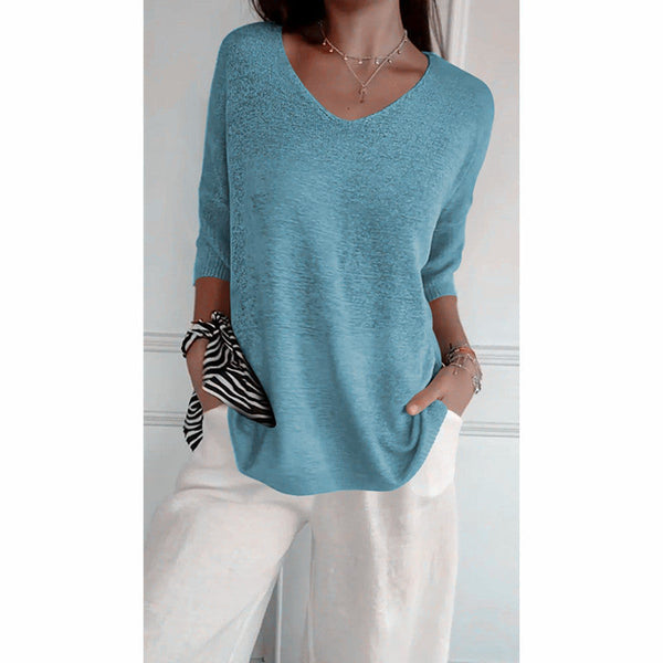 ROSA - LOOSE SWEATER THREE-QUARTER SLEEVES