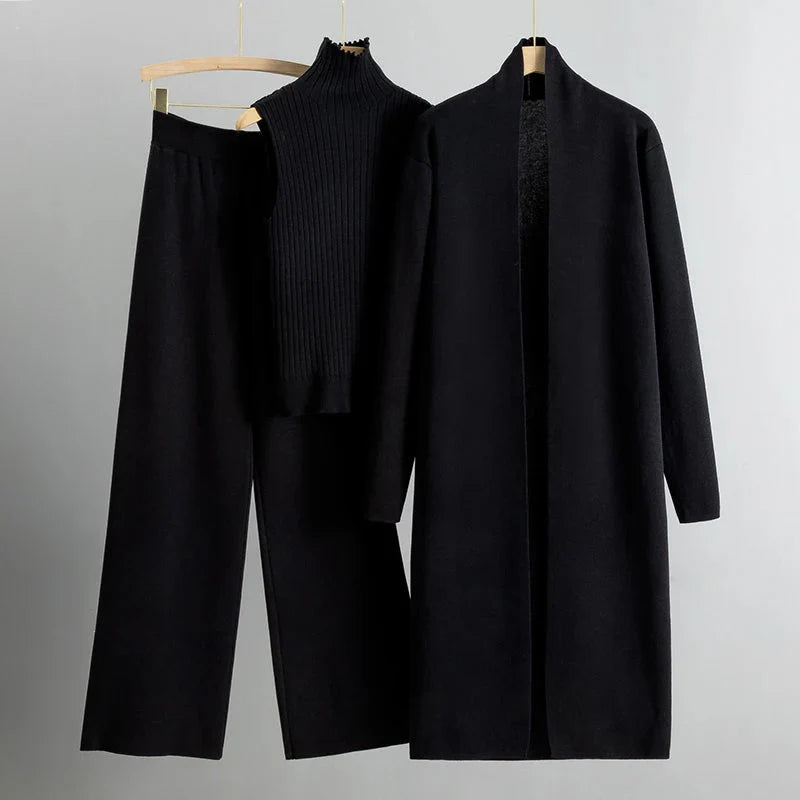 VIRTUDES - SET OF COAT, TOP AND WIDE PANTS