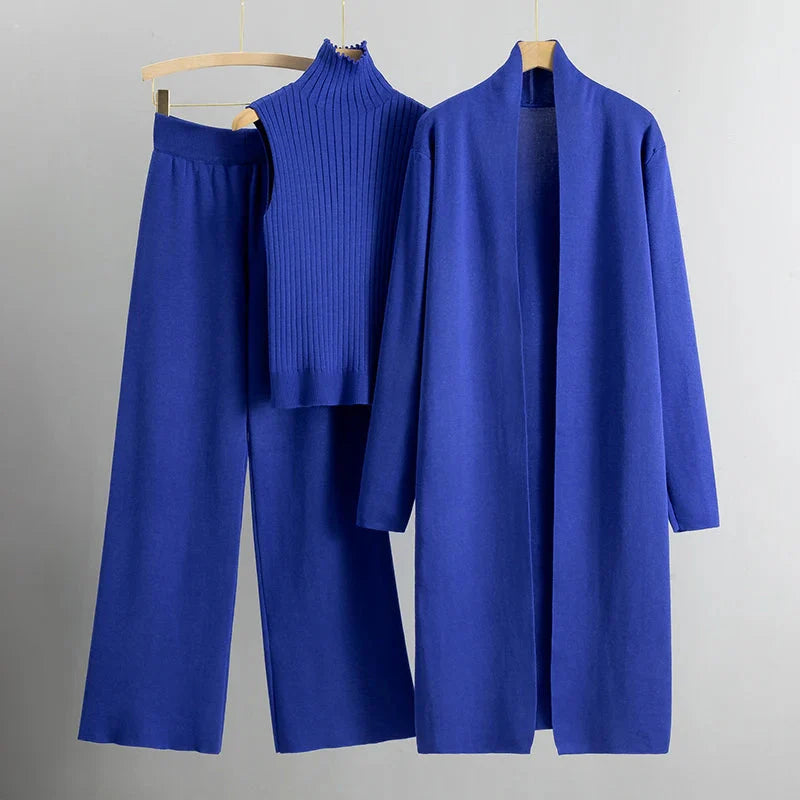 VIRTUDES - SET OF COAT, TOP AND WIDE PANTS