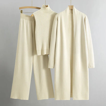 VIRTUDES - SET OF COAT, TOP AND WIDE PANTS