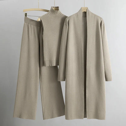 VIRTUDES - SET OF COAT, TOP AND WIDE PANTS