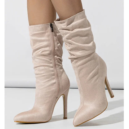 HARPER - VELVET STILETTO BOOTS