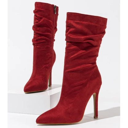 HARPER - VELVET STILETTO BOOTS