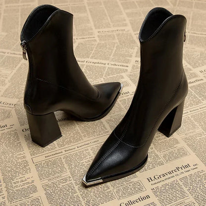 CAROL - CHROMED TIP BOOTS