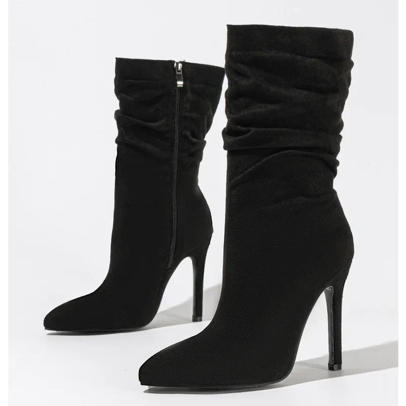 HARPER - VELVET STILETTO BOOTS