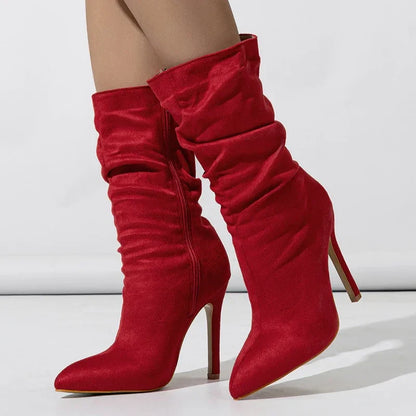 HARPER - VELVET STILETTO BOOTS