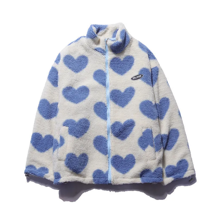 RITA - REVERSIBLE COAT WITH HEARTS