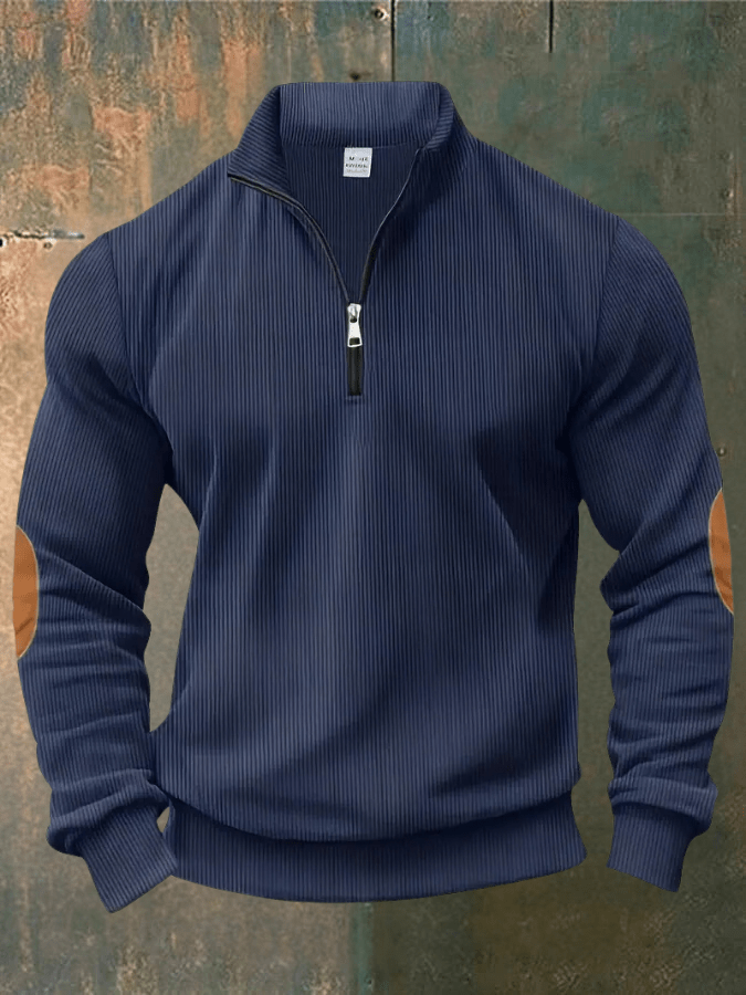 JOHN - HIGH NECK SWEATER WITH HALF ZIP